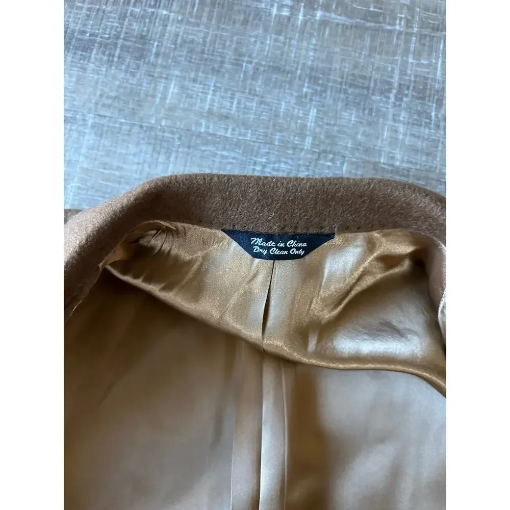 Cashmere Sport Coat Blazer Mens 42L Long Brown 2 Button Luxury Jacket